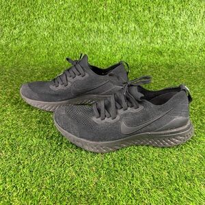 Nike Epic React Flyknit 2 Shoes Womens Sz 8.5 Black Running Sneakers BQ8927-011